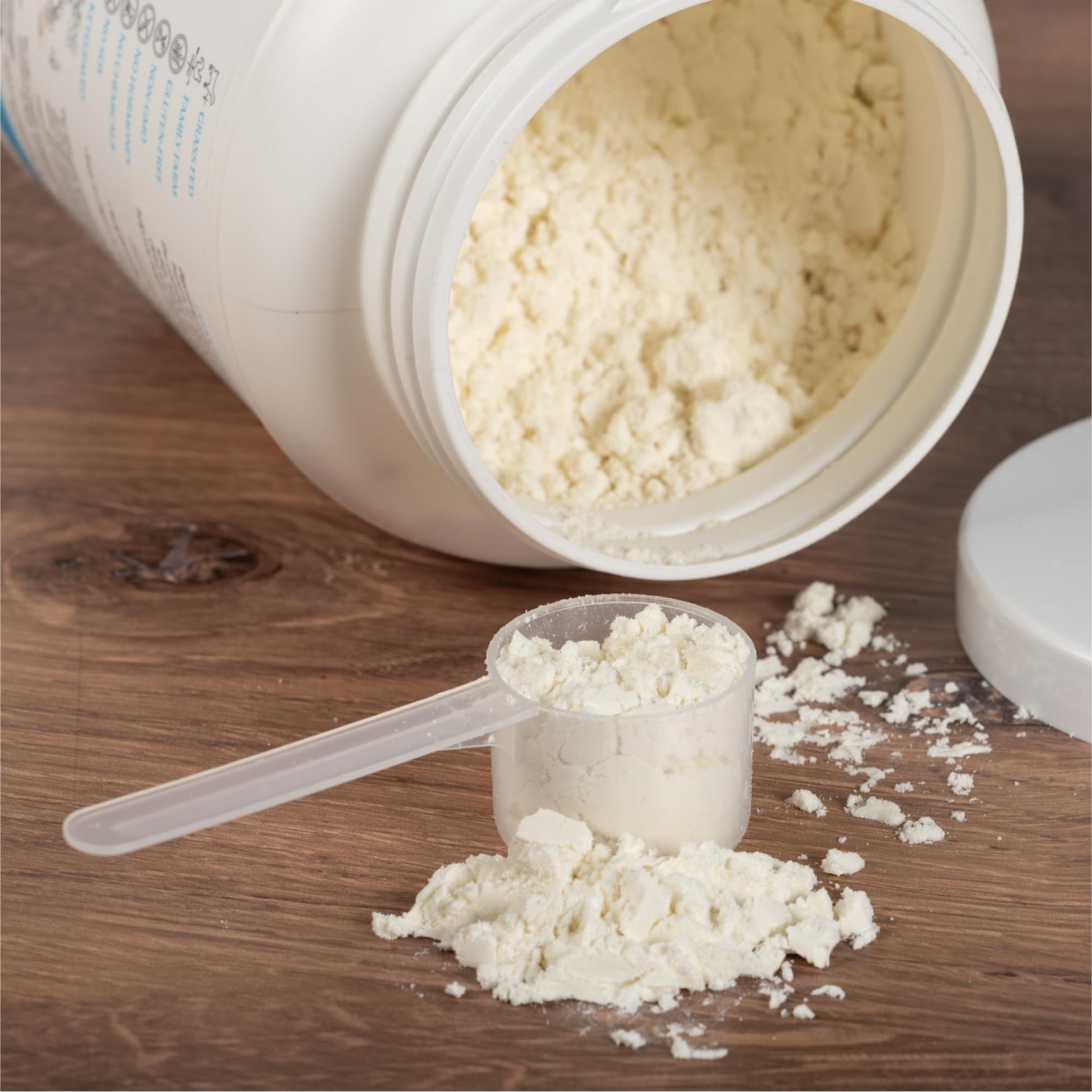 Mt. Capra Clean Whey Protein | Grass-Fed Undenatured Goat Whey Protein Powder | 24 g Protein Per Serving, All Natural, Non-GMO, High in Branch Chain Amino Acids | Unsweetened | 15 Servings - 16 oz - Maple Wellness Supplements