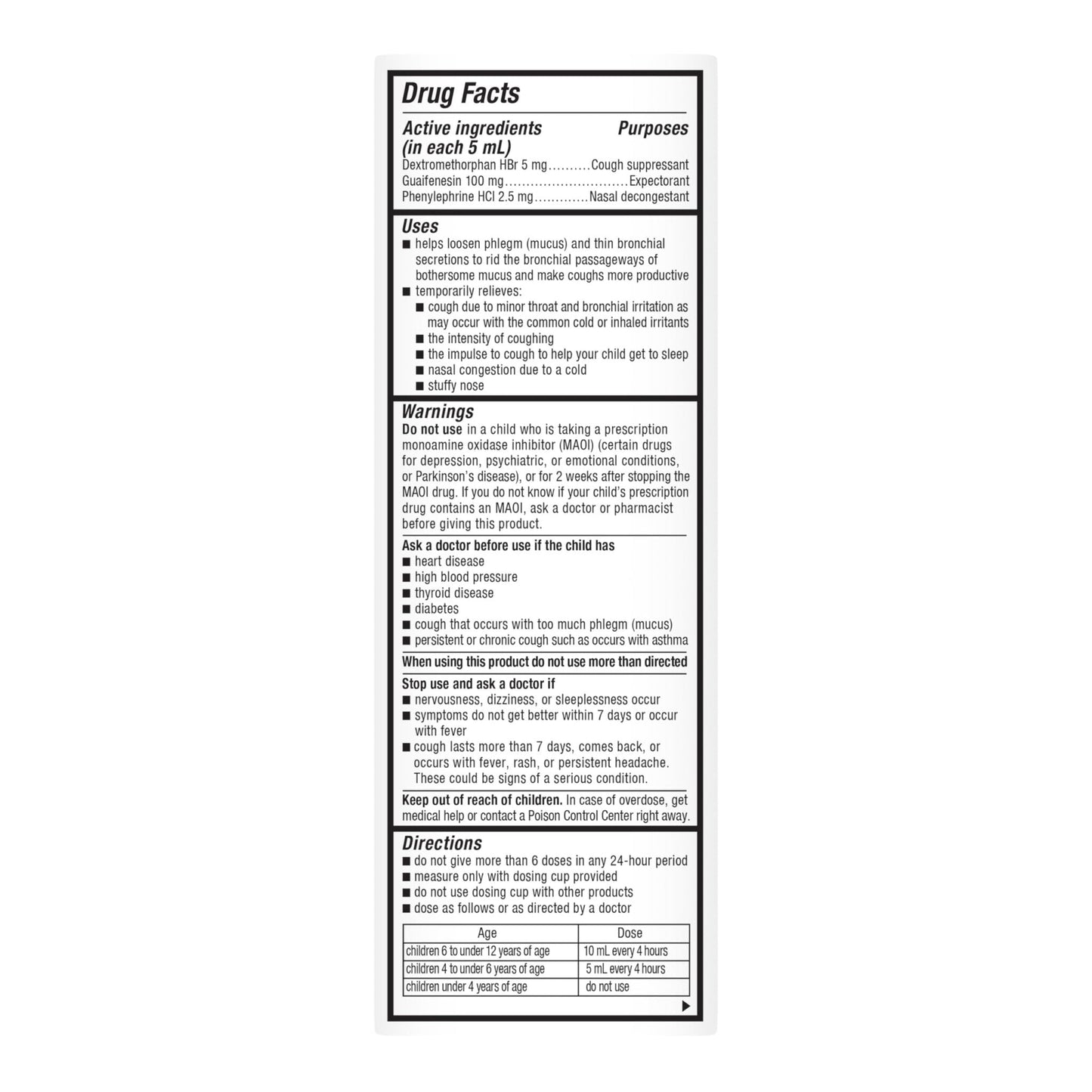 Mucinex Children's Multi-Symptom Cold Medicine, Kids Cough Medicine, Mucinex Kids Medicine/Decongestant with Dextromethorphan HBr, Guaifenesin, Phenylephrine HCl, Very Berry Flavor Liquid, 4 Fl Oz - Maple Wellness Supplements