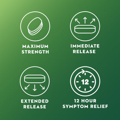 Mucinex DM 12Hr Maximum Strength Chest Congestion & Cough Medicine for Adults, Cold and Cough Medicine for Excess Mucus Relief, 1200 mg Guaifenesin & 60 mg Dextromethorphan HBr, 48 Bi-Layer Tablets - Maple Wellness Supplements