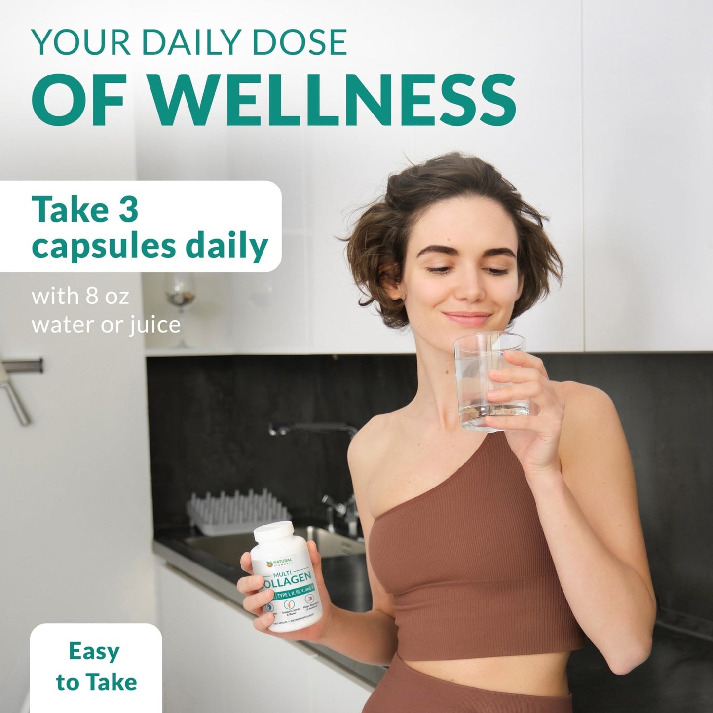 Multi Collagen 180 Protein Capsules - Type I, II, III, V, X Collagen Pills - Proprietary Blend of Eggshell, Chicken, Wild Fish & Grass-Fed - Maple Wellness Supplements