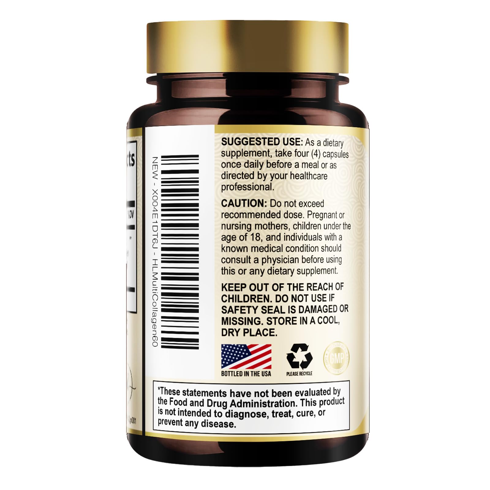 Multi Collagen Peptides for Women & Men - 2400mg per Serving - Best Hydrolyzed Collagen Complex with Type I, II, III, V, X - Hair, Skin, Nails & Joint Support - Maple Wellness Supplements