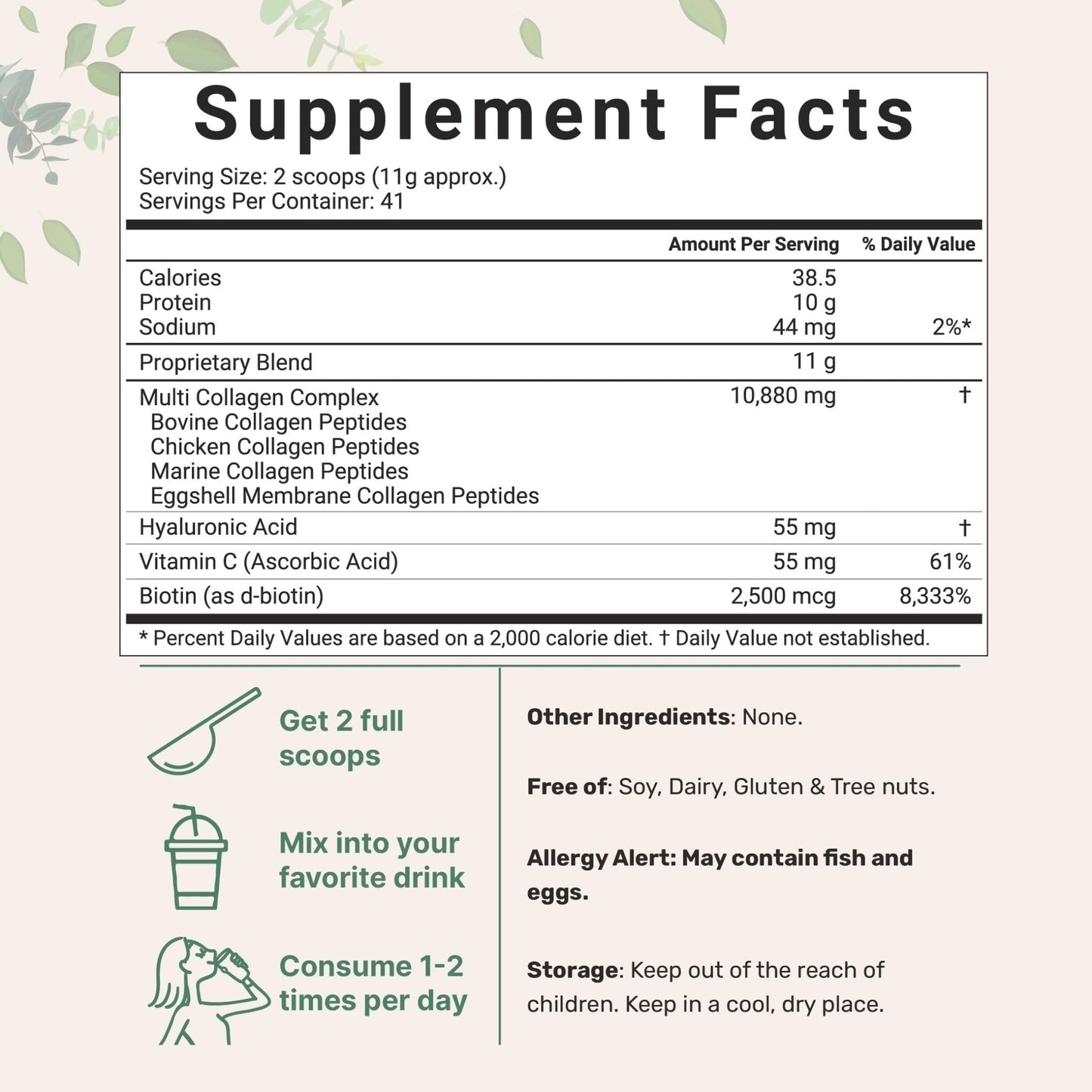 Multi Collagen Peptides Powder, 16 Oz - Hydrolyzed Protein Peptides | Type I,II,III,V,X - Maple Wellness Supplements