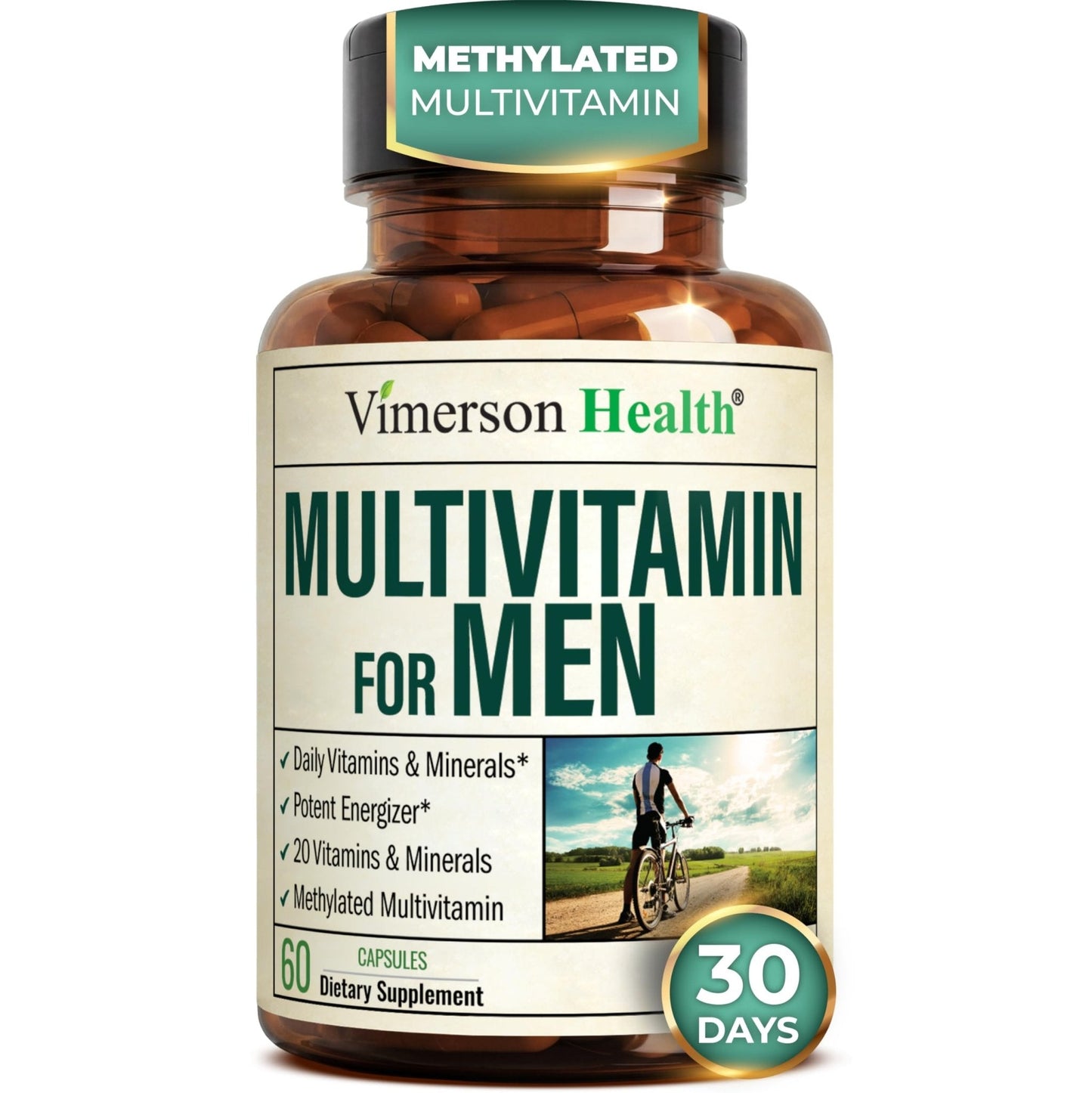 Multivitamin for Men with Methylated Vitamins and Chelated Minerals for Energy, Focus and Immune Health – Premium Daily Mens - Maple Wellness Supplements