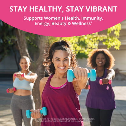 Multivitamin for Women with 39 Key Nutrients, Essential Vitamins, Minerals, Horny Goat Weed, Maca, Wild Yam, Red Clover, Cranberry, Arginine, Herbal Supplement | 60 Vegan Capsules | 1 Month Supply - Maple Wellness Supplements