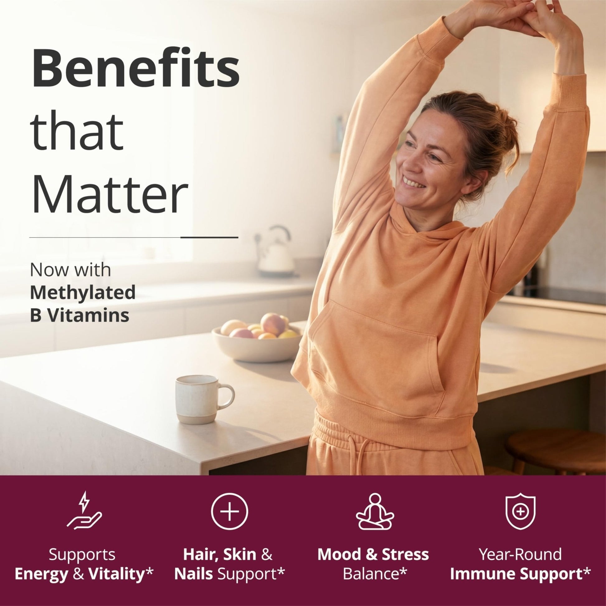 Multivitamin for Women with Methylated Vitamins and Chelated Minerals for Energy, Focus and Immune Health - Maple Wellness Supplements