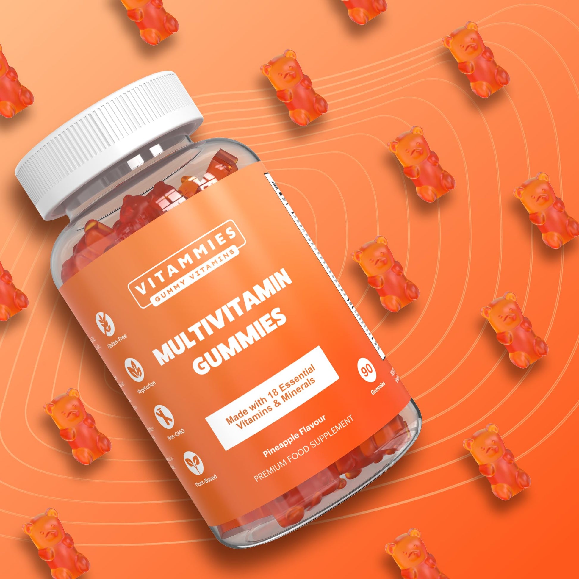 Multivitamin Gummies for Women & Men - 3 Months Supply - 18 Multivitamins & Minerals - Maple Wellness Supplements