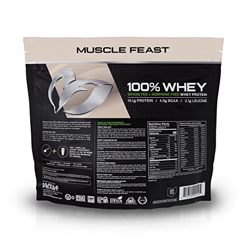 Muscle Feast 100% Grass-Fed Whey Protein, Pastured Raised Hormone Free All Natural - Maple Wellness Supplements