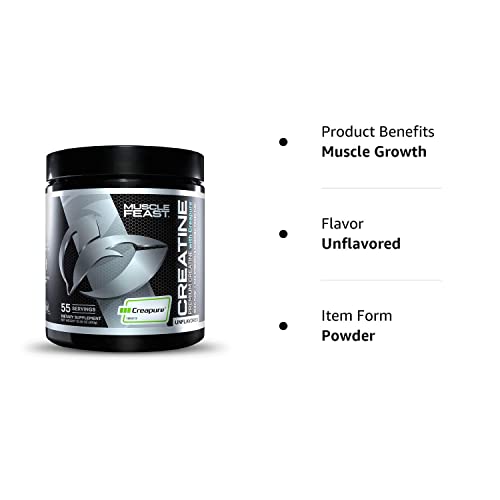 Muscle Feast Creapure Creatine Monohydrate Powder for Muscle Growth Nutritional - Maple Wellness Supplements