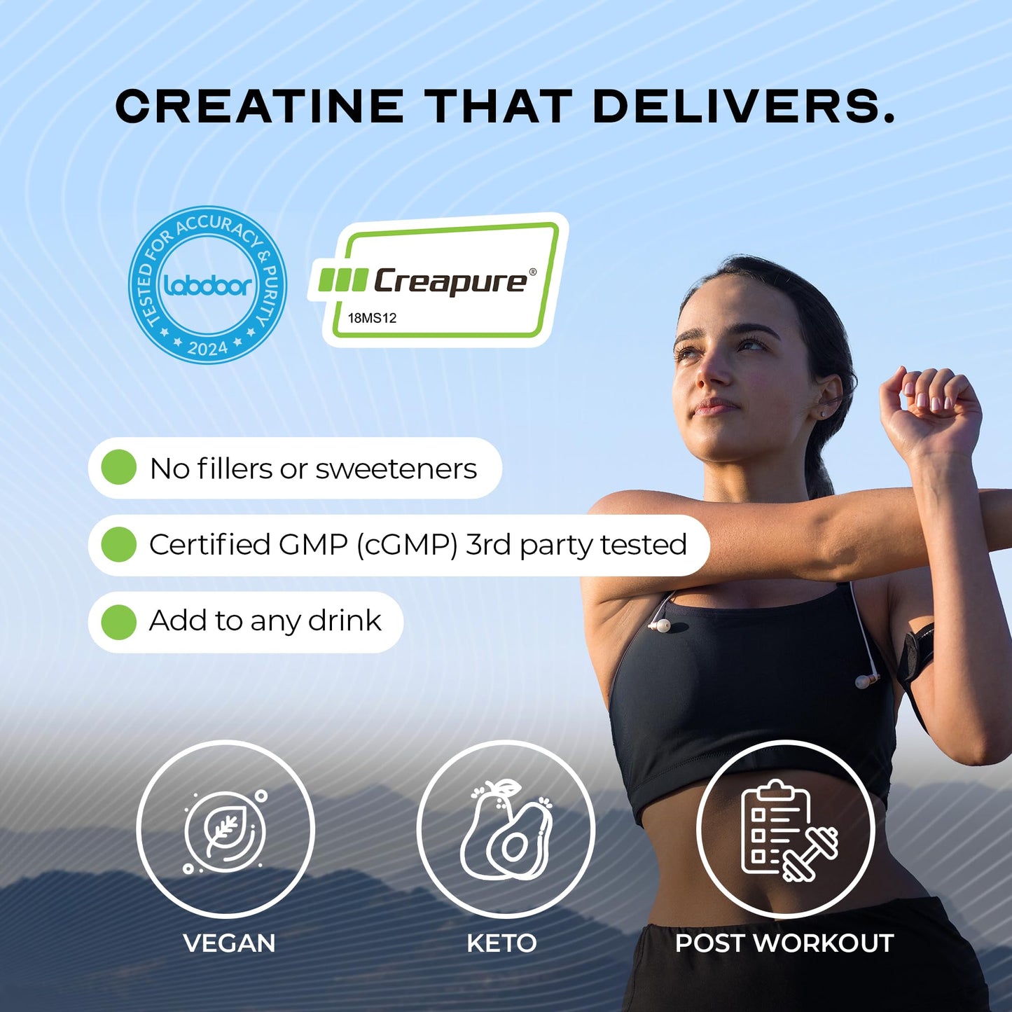 Muscle Feast Creapure Creatine Monohydrate Powder, Vegan Keto Friendly Gluten-Free, Mass Gainer, Muscle Recovery Supplement and Trusted Creatine for Muscle Growth - Maple Wellness Supplements
