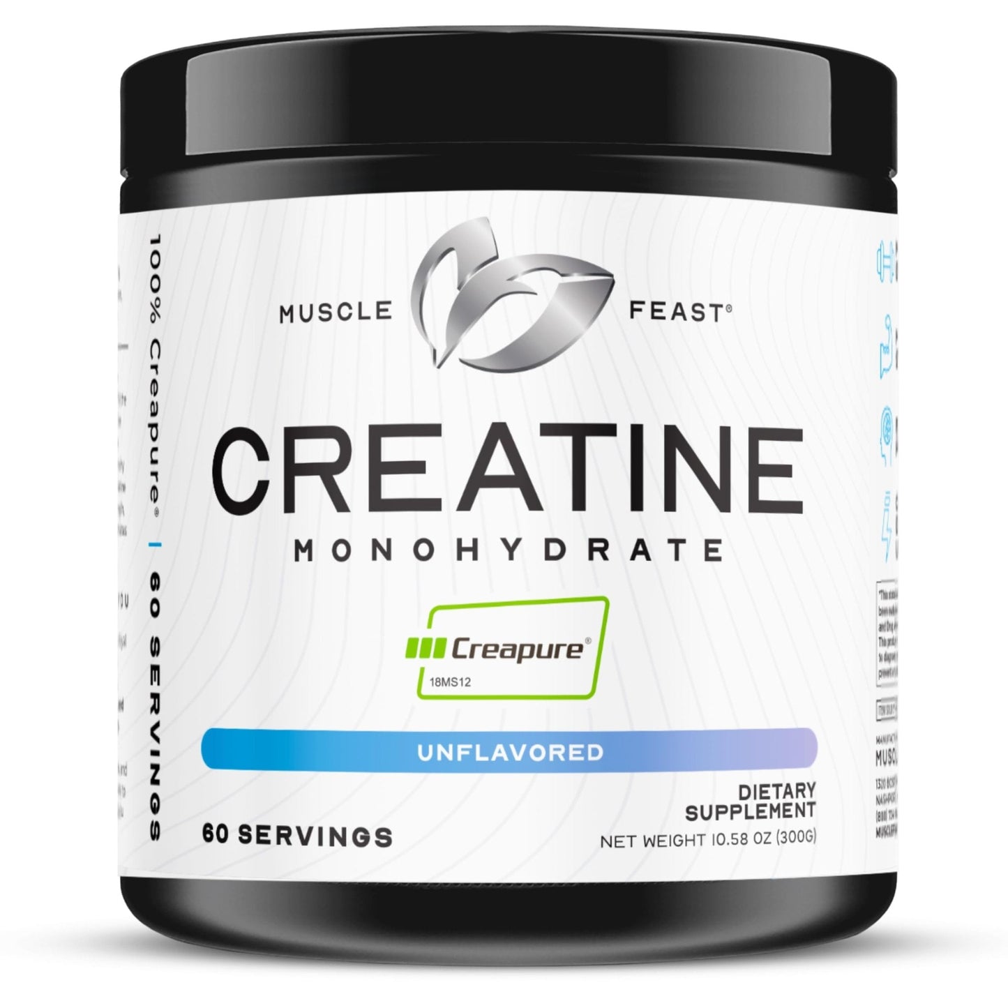 Muscle Feast Creapure Creatine Monohydrate Powder, Vegan Keto Friendly Gluten-Free, Mass Gainer, Muscle Recovery Supplement and Trusted Creatine for Muscle Growth - Maple Wellness Supplements