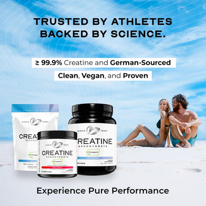 Muscle Feast Creapure Creatine Monohydrate Powder, Vegan Keto Friendly Gluten-Free, Mass Gainer, Muscle Recovery Supplement and Trusted Creatine for Muscle Growth - Maple Wellness Supplements