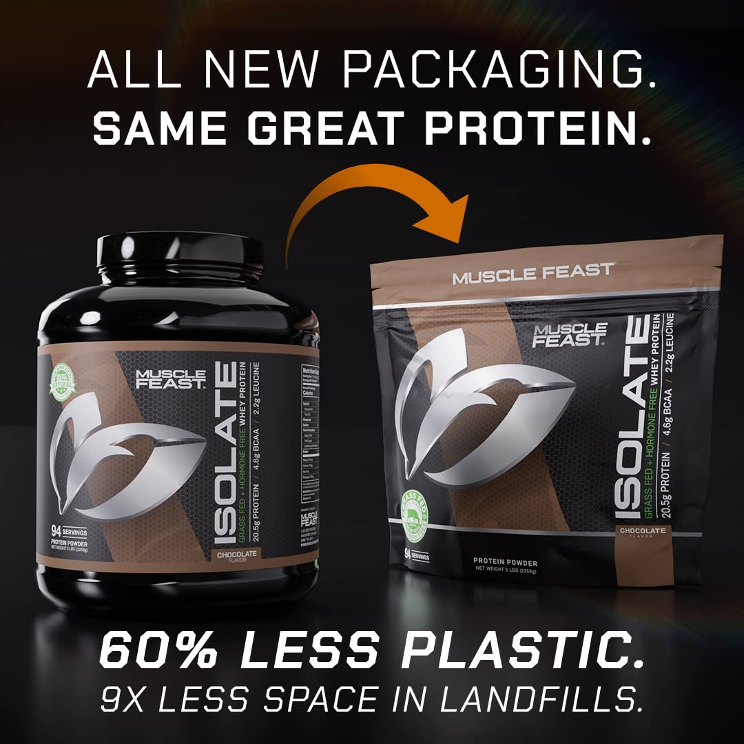 Muscle Feast Grass-Fed Whey Protein Isolate, All Natural Hormone Free Pasture Raised - Maple Wellness Supplements