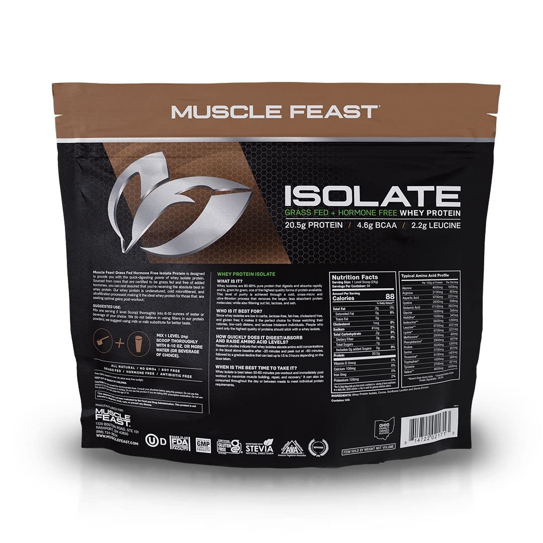 Muscle Feast Grass-Fed Whey Protein Isolate, All Natural Hormone Free Pasture Raised - Maple Wellness Supplements