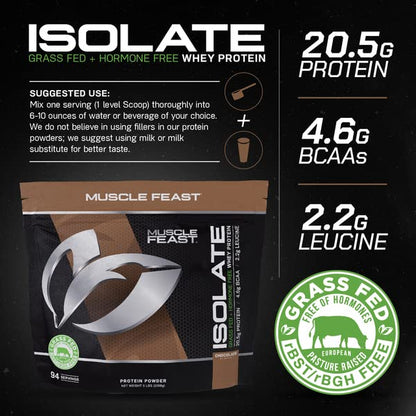 Muscle Feast Grass-Fed Whey Protein Isolate, All Natural Hormone Free Pasture Raised - Maple Wellness Supplements