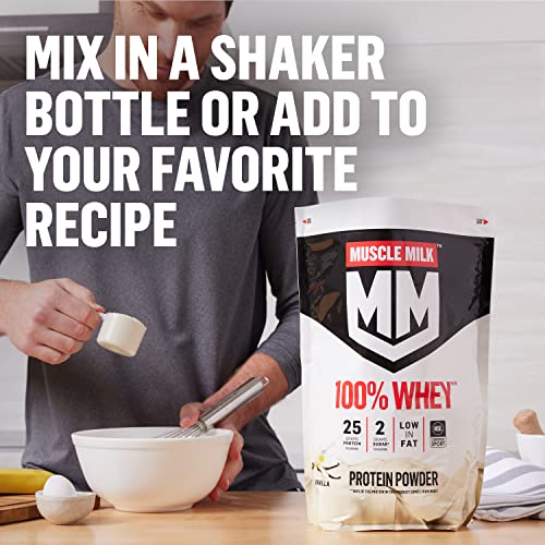 Muscle Milk 100% Whey Protein Powder, Chocolate, 5 Pound, 66 Servings, 25g Protein - Maple Wellness Supplements