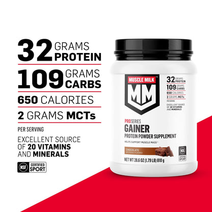 Muscle Milk Gainer Protein Powder, Vanilla Creme, 32g Protein, 5 Pound - Maple Wellness Supplements