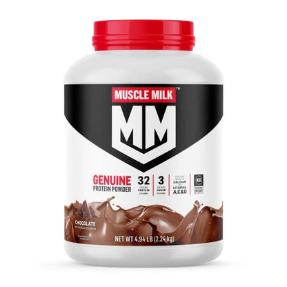 Muscle Milk Genuine Protein Powder, Chocolate, 4.94 Pound, 32 Servings, 32g Protein - Maple Wellness Supplements