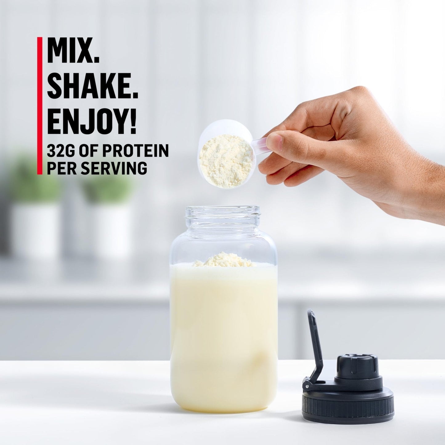 Muscle Milk Genuine Protein Powder, Vanilla Crème, 1.93 Pounds, 12 Servings, 32g Protein, 2g Sugar, Calcium, Vitamins A, C & D, NSF Certified for Sport, Energizing Snack, Packaging May Vary - Maple Wellness Supplements