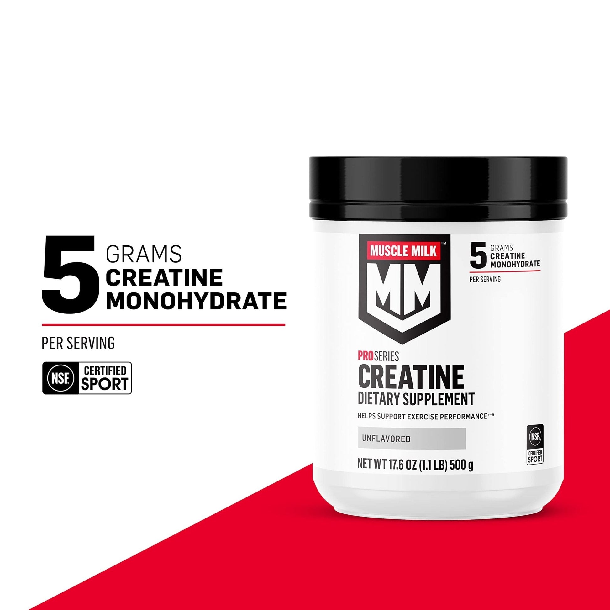 Muscle Milk Pro Series Creatine Powder Supplement, Unflavored, 1.1 Pound, 100 Servings, 5g Creatine Monohydrate - Maple Wellness Supplements