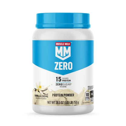 Muscle Milk ZERO, 100 Calorie Protein Powder, Vanilla, 15g Protein, 1.65 Pound, 25 Servings - Maple Wellness Supplements