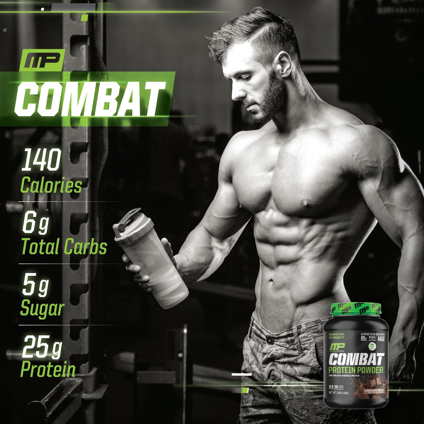Muscle Pharm Combat Protein Powder, Fuels Muscles for Productive Workouts, 5 Protein - Maple Wellness Supplements
