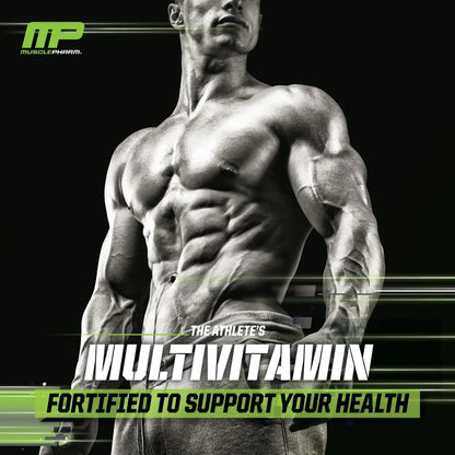 Muscle Pharm Essentials Multi-V+, The Athlete's Multi-Vitamin, Enhanced Energy, Performance & Immune Health, Daily Multivitamin for Men & Women - Maple Wellness Supplements