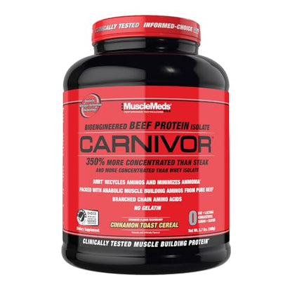 MuscleMeds Carnivor Beef Protein Isolate, 0 Lactose, 0 Sugar, 0 Fat, 0 Cholesterol - Maple Wellness Supplements