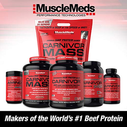 MuscleMeds, Carnivor Beef Protein Isolate Powder 56 Servings, Chocolate, 72 Ounce - Maple Wellness Supplements