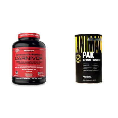 MuscleMeds, Carnivor Beef Protein Isolate Powder 56 Servings, Chocolate, 72 Ounce - Maple Wellness Supplements