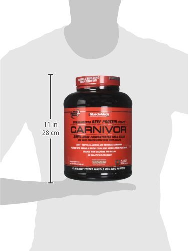 MuscleMeds, Carnivor Beef Protein Isolate Powder 56 Servings, Chocolate, 72 Ounce - Maple Wellness Supplements