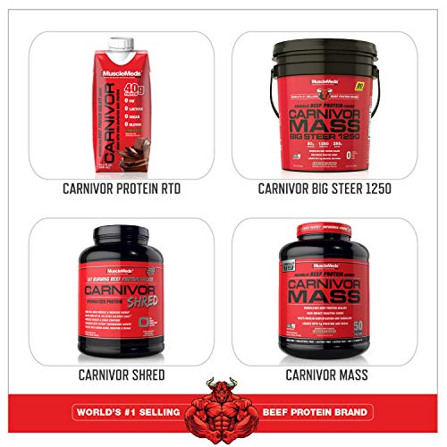 MuscleMeds, Carnivor Beef Protein Isolate Powder 56 Servings, Chocolate, 72 Ounce - Maple Wellness Supplements