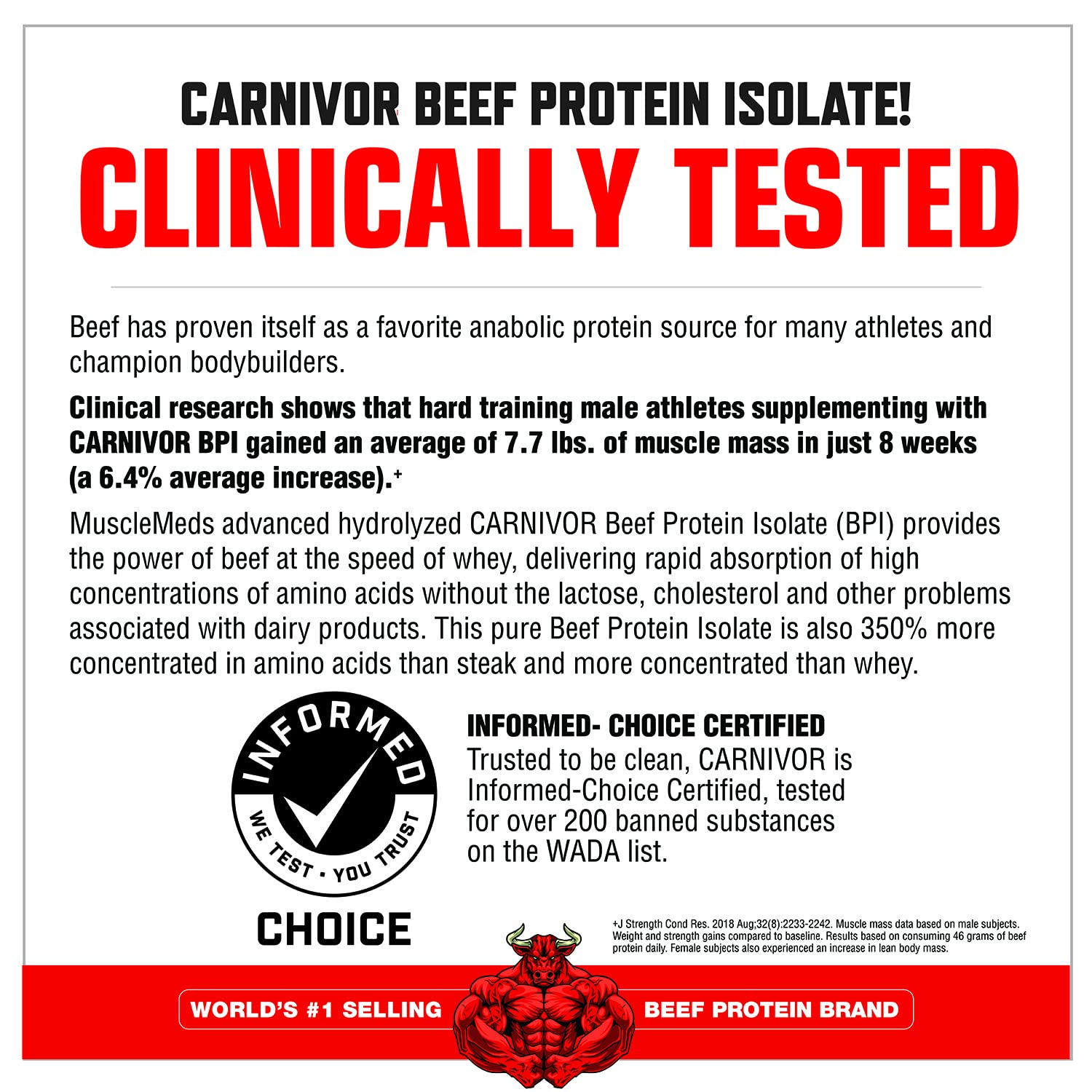 MuscleMeds CARNIVOR Beef Protein Isolate Powder, Muscle Building, Recovery, Lactose - Maple Wellness Supplements