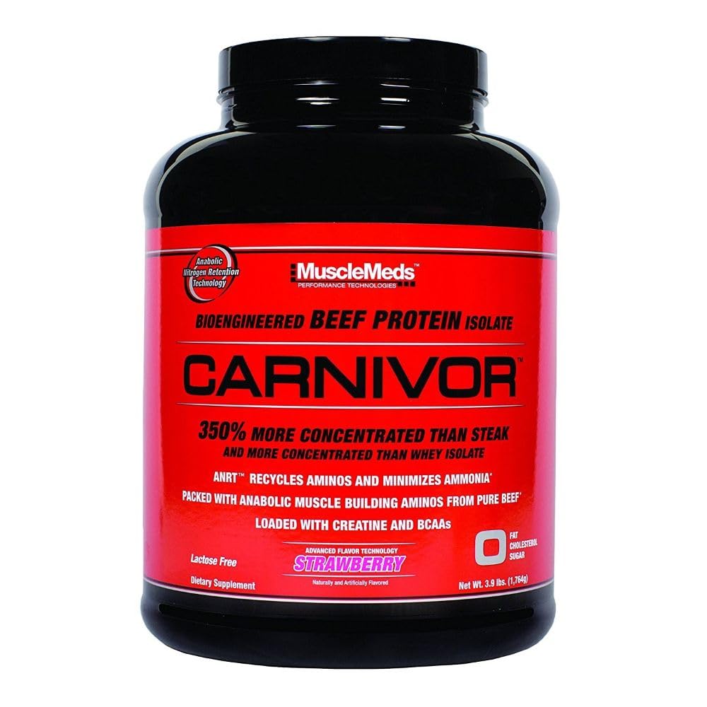 MuscleMeds Carnivor Hydrolyzed Beef Protein Isolate, 0 Lactose, 0 Sugar, 0 Fat, 0 Cholest - Maple Wellness Supplements