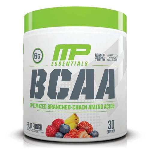 MusclePharm Essentials BCAA, Fruit Punch - 30 Servings - Maple Wellness Supplements