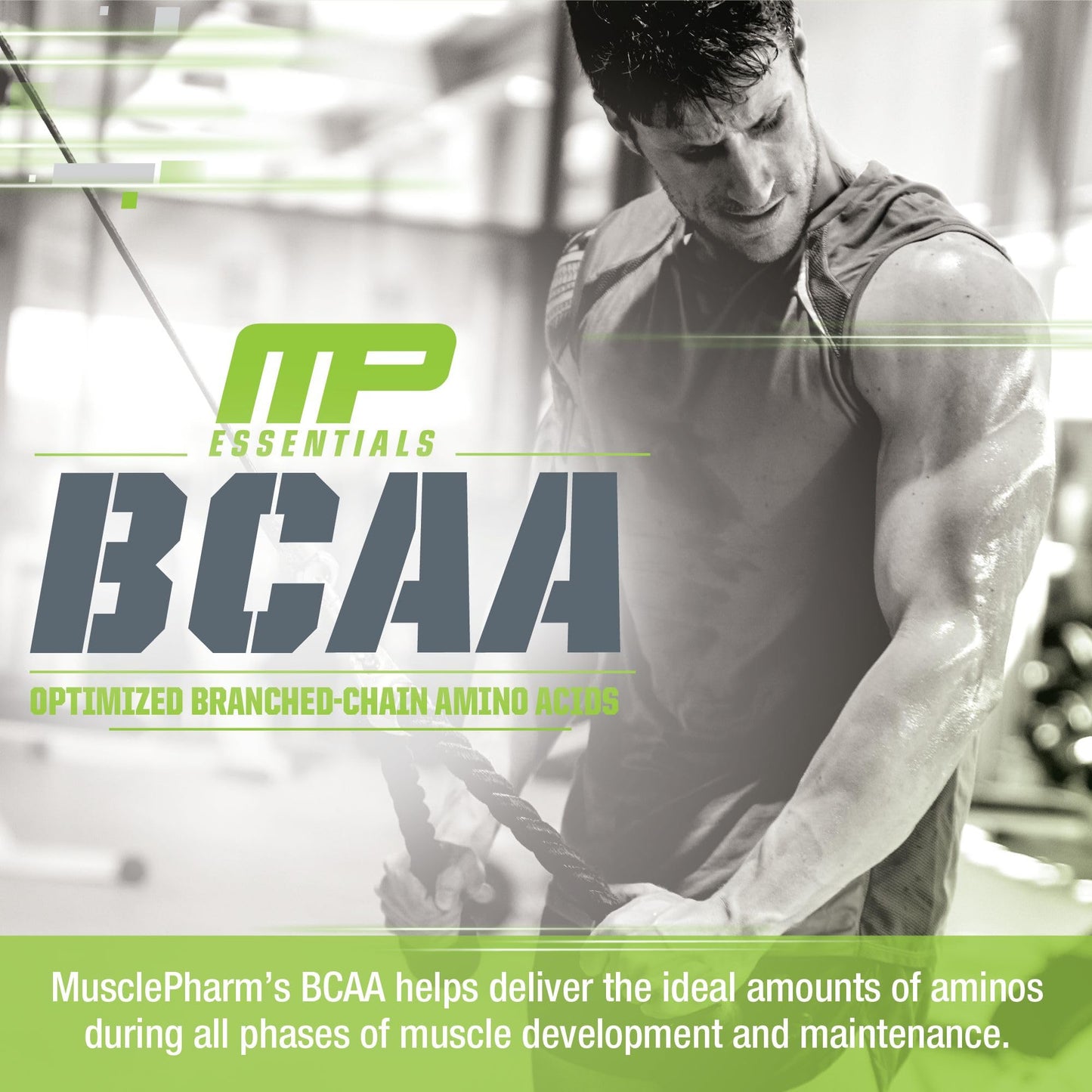 MusclePharm Essentials BCAA Powder, Pre & Post Workout Recovery Drink, Supports - Maple Wellness Supplements