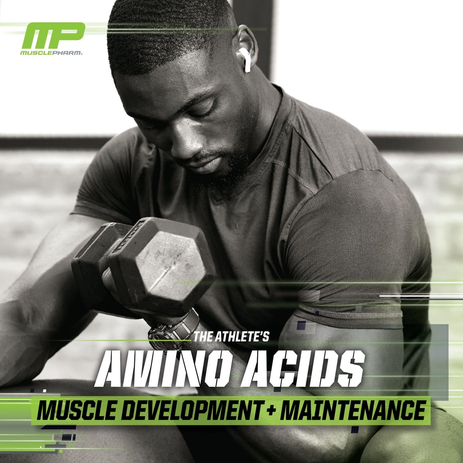 MusclePharm Essentials BCAA Powder, Pre & Post Workout Recovery Drink, Supports - Maple Wellness Supplements