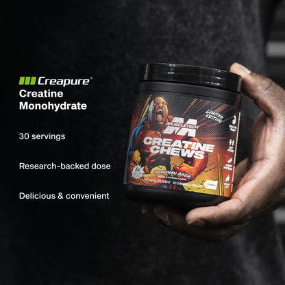 MuscleTech Creatine Chews - Creapure Monohydrate Supplement for Muscle Recovery, Muscle Builder & Energy Boost - Pre Workout Supplement for Men & Women - Maple Wellness Supplements