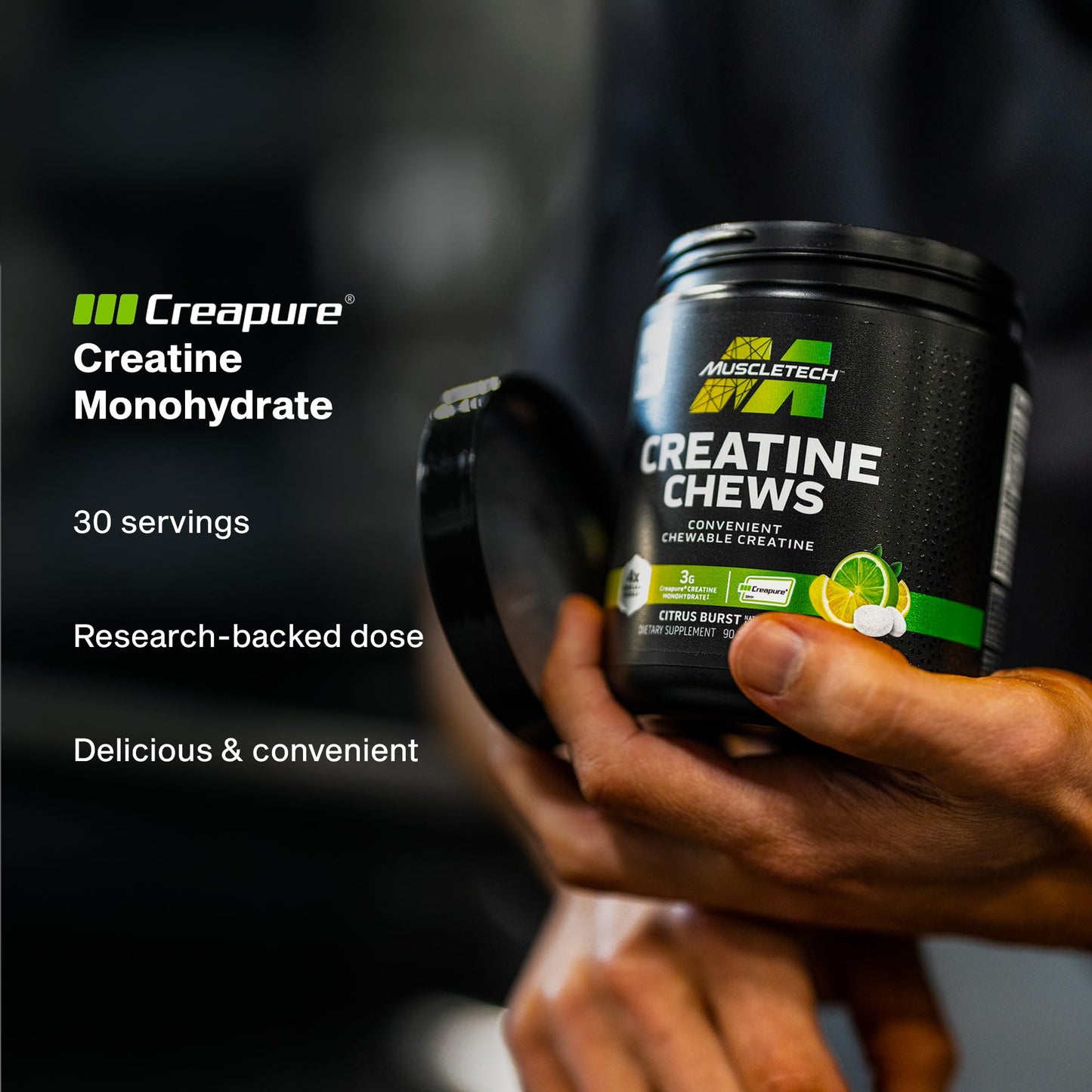 MuscleTech | Creatine Chews | Creapure Monohydrate Supplement for Muscle Recovery, Muscle Builder & Energy Boost | Pre Workout Supplement for Men & Women - Maple Wellness Supplements