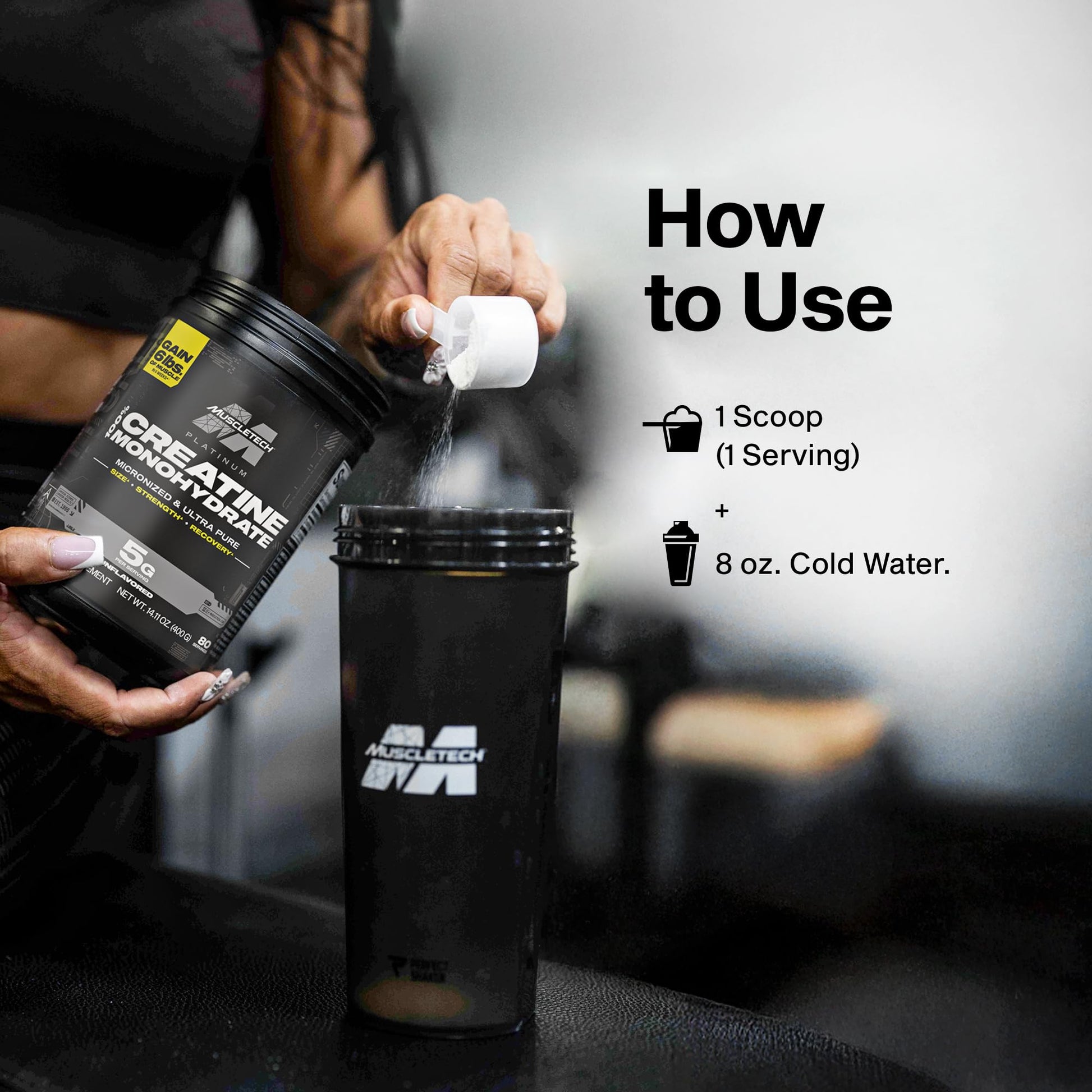 MuscleTech Creatine Monohydrate Powder, Platinum Pure - Unflavored Micronized Creatine for Men & Women - Workout Supplements for Performance, Muscle Recovery & Builder - Maple Wellness Supplements