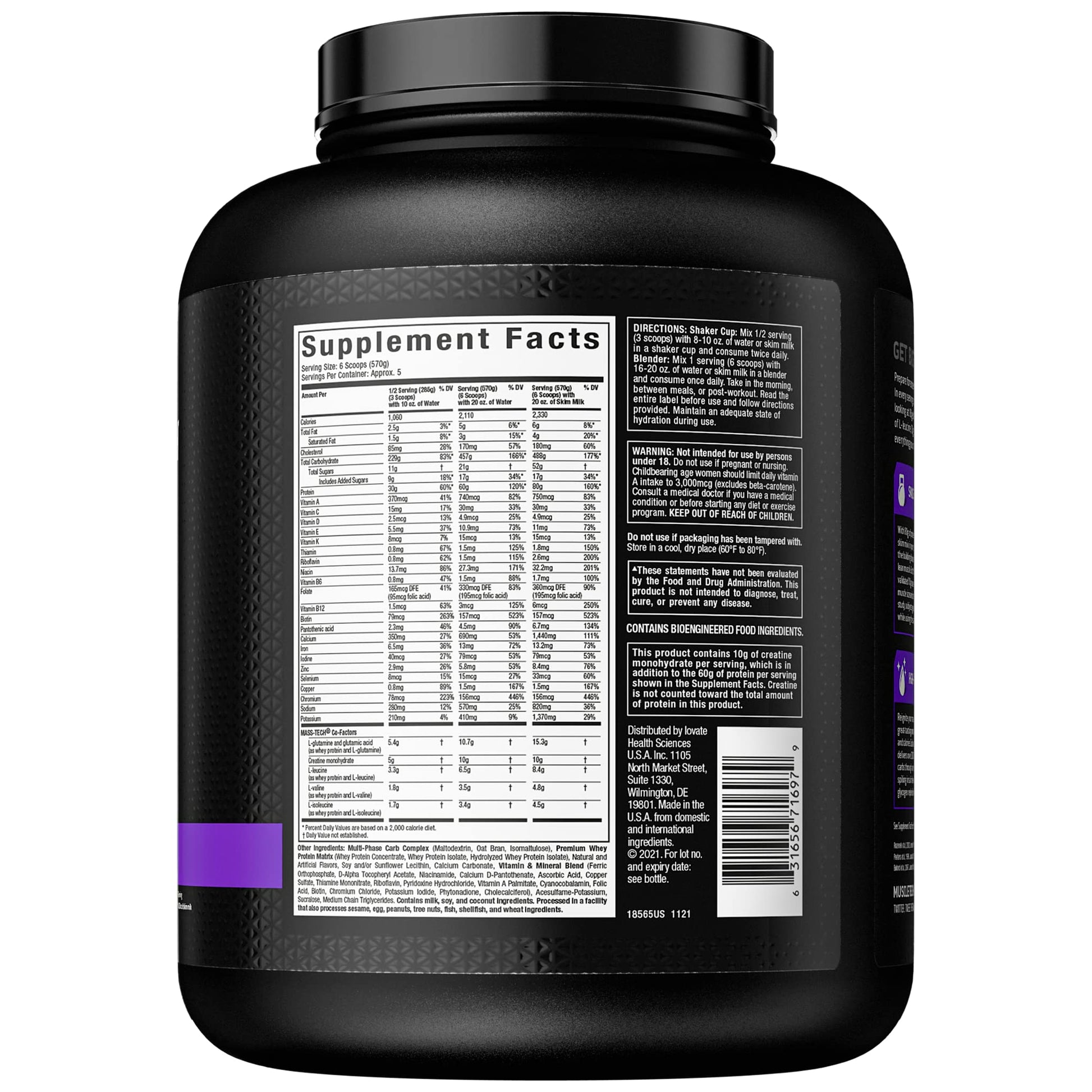 Muscletech Mass Gainer Mass-Tech Extreme 2000, Muscle Builder Whey Protein Powder - Maple Wellness Supplements