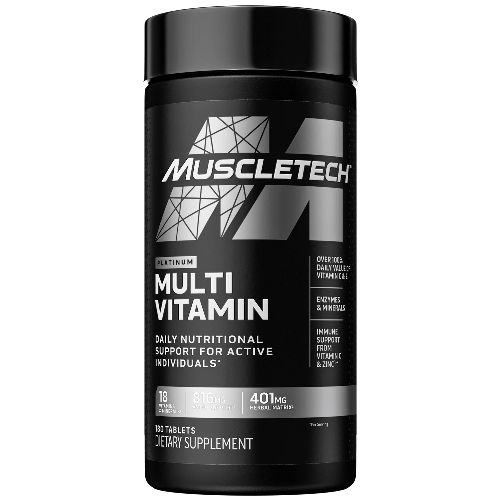 Muscletech Multivitamin for Men & Women Platinum Multivitamin | Vitamin C for Immune - Maple Wellness Supplements