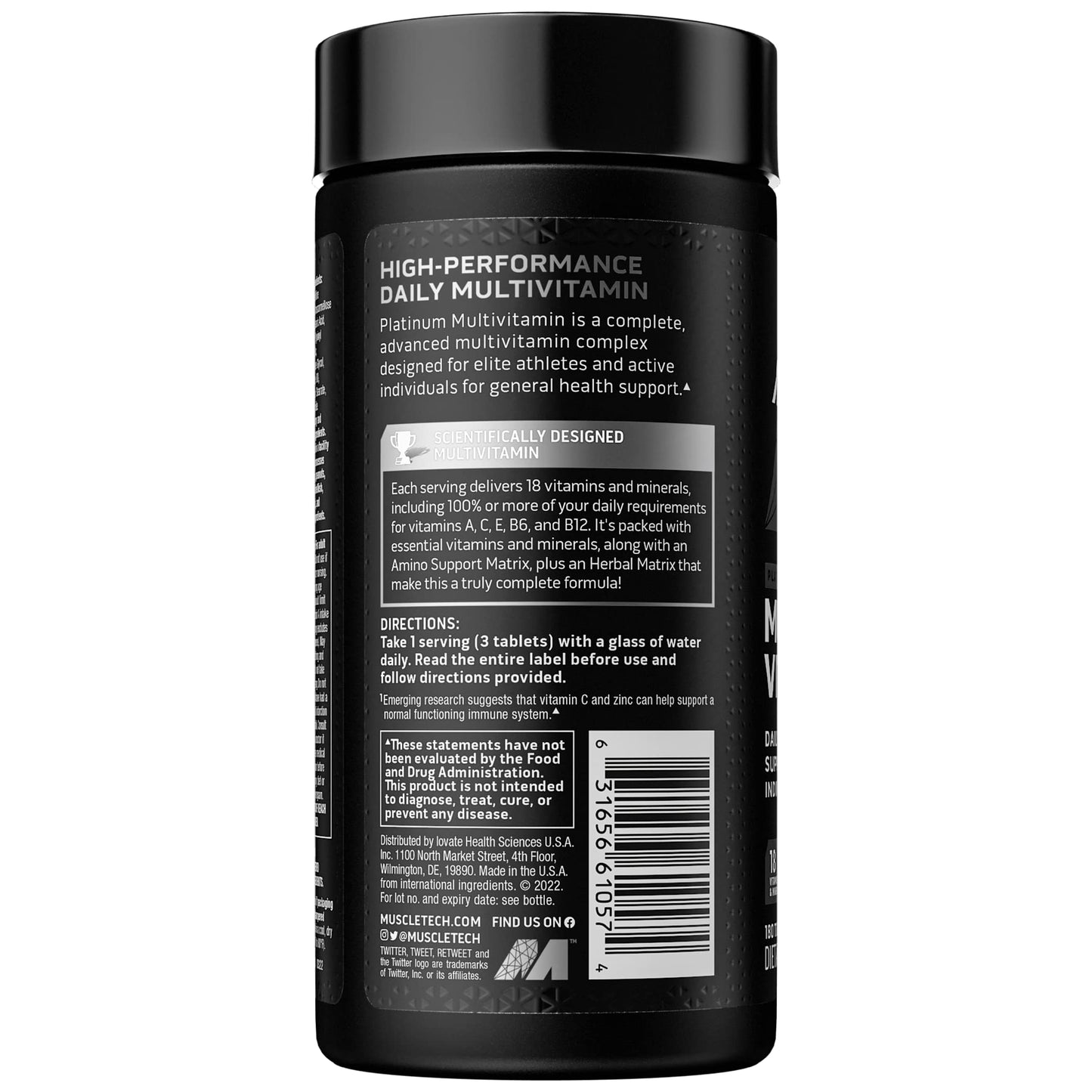 Muscletech Multivitamin for Men & Women Platinum Multivitamin | Vitamin C for Immune - Maple Wellness Supplements