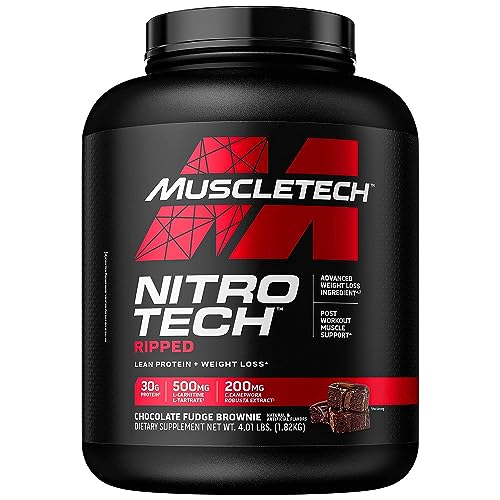 MuscleTech Nitro-Tech Ripped Lean Whey Protein Powder Whey Protein Isolate Weight - Maple Wellness Supplements
