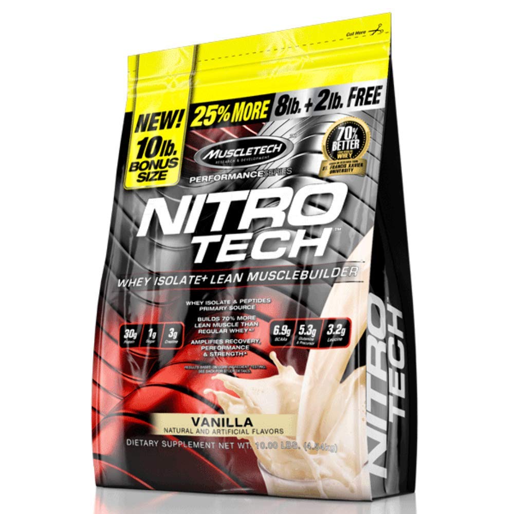 MuscleTech Nitro-Tech Whey Protein Powder Isolate & Peptides | Protein - Maple Wellness Supplements