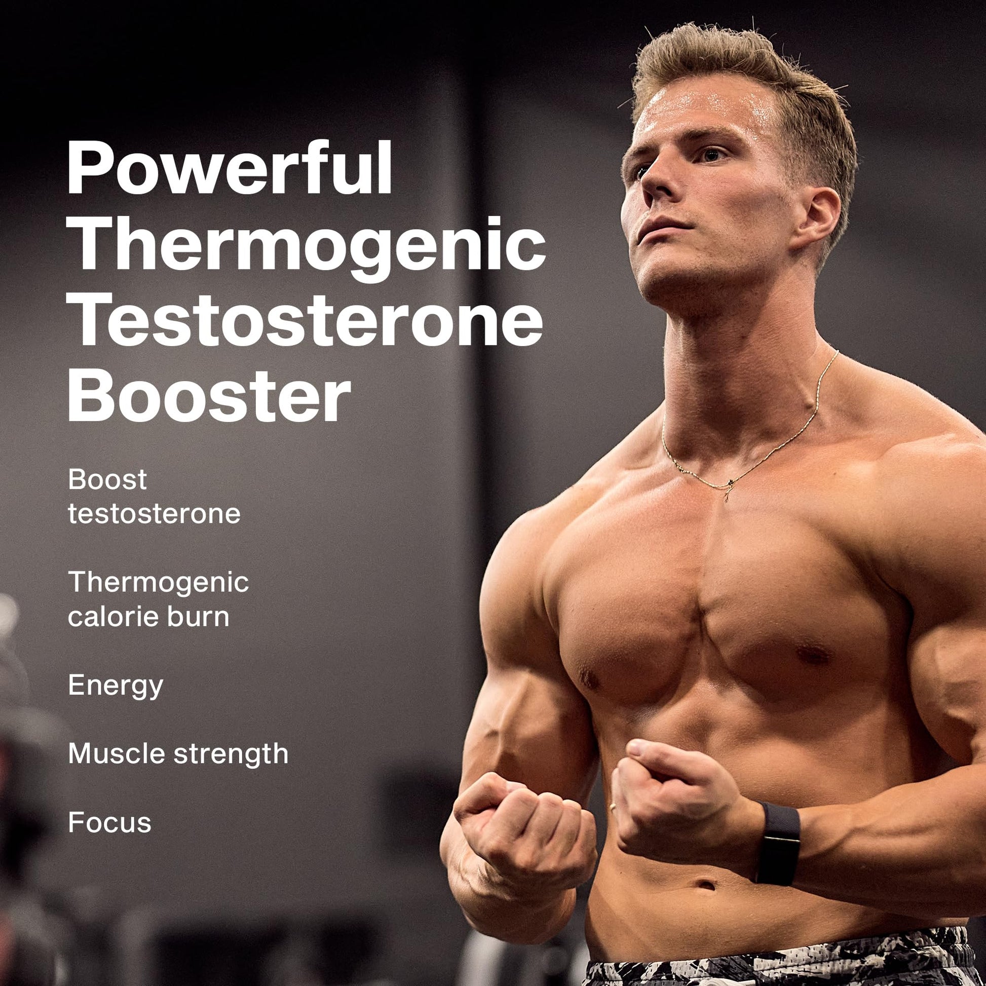 MuscleTech Thermogenic Booster for Men, AlphaTest Thermo - T-Boost Mens Supplement with Tribulus Terrestris - Male Gym Workout Supplements for Muscle Growth - Maple Wellness Supplements
