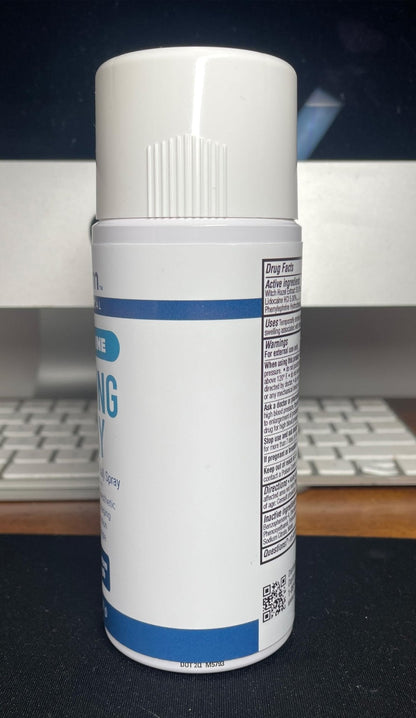 Myderm Medical Numbing Spray - 4.5oz - Maximum Strength 5% Lidocaine with Phenylephrine HCl and Witch Hazel - Fast-Acting Reliever with A Touch-Free Application - First Aid Supplies - Made in USA - Maple Wellness Supplements
