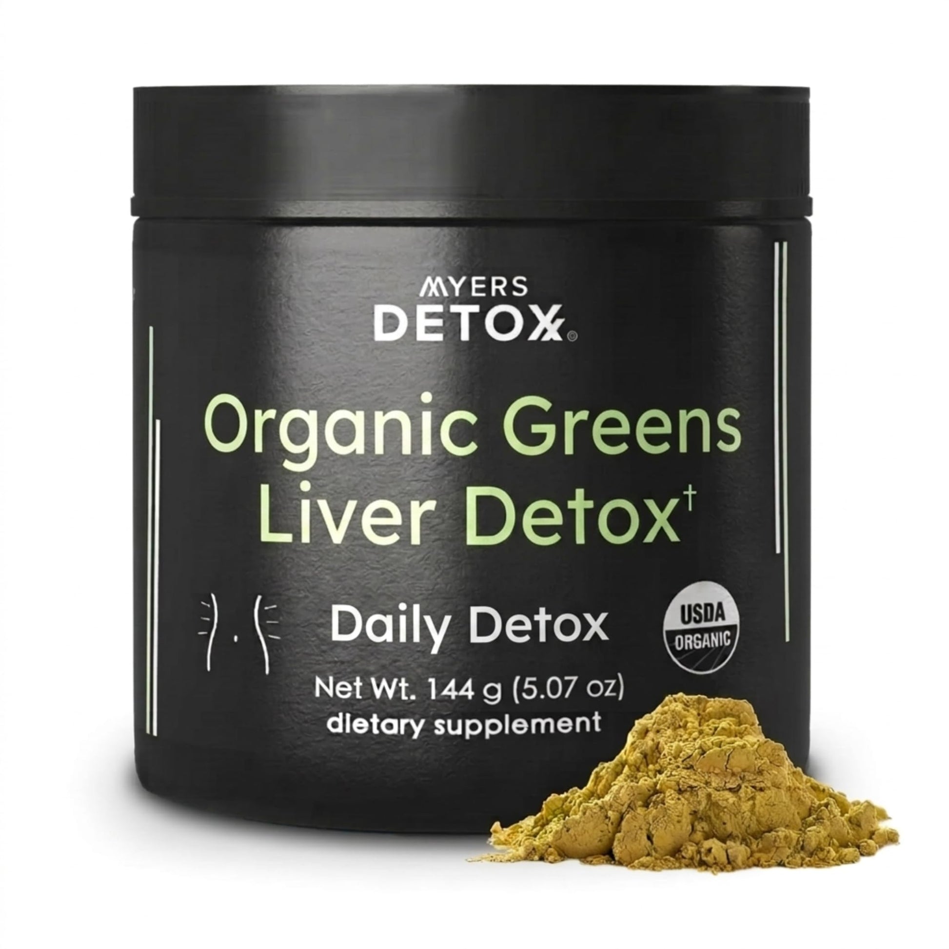 Myers Detox Daily Detox Greens Powder, Organic Superfood Supplement for Detox, Gut Health, Energy, Immune Support, Overall Wellness, Gluten Free Multivitamin Drink Mix, - Maple Wellness Supplements