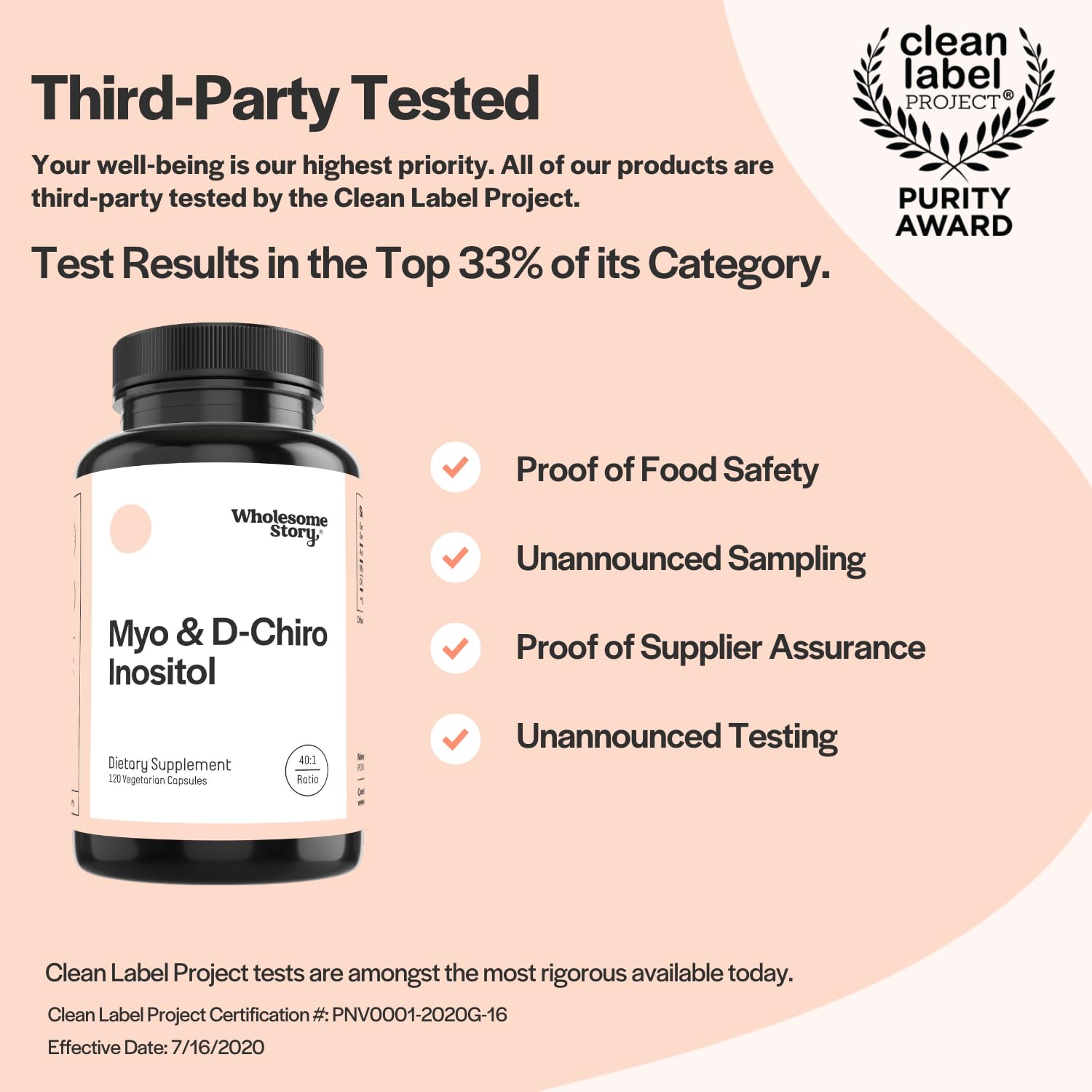 Myo-Inositol & D-Chiro Inositol Blend Capsule | 30-Day Supply | Most Beneficial 40:1 Ratio - Maple Wellness Supplements