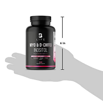 Myo-Inositol & D-Chiro Inositol by B Life - 240 Capsules | Made in USA | 40:1 Ratio - Maple Wellness Supplements