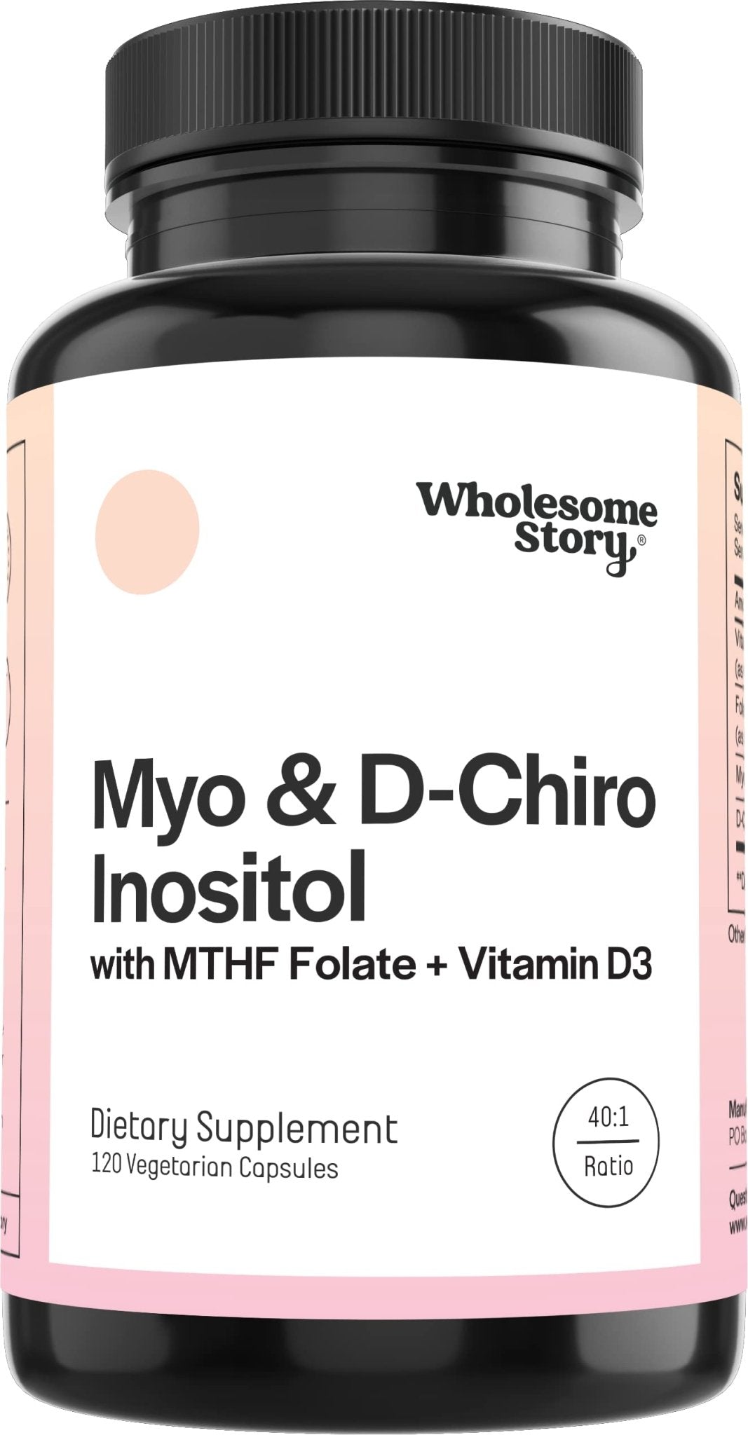 Myo-Inositol & D-Chiro Inositol Capsules with MTHF, Folate, Vitamin D| Support - Maple Wellness Supplements